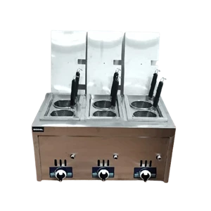 OSSEL 6-Hole Gas Noodle Cooker 6-Hole Pasta Cooker 6-Hole Noodle Boiler Stainless Steel 21 Liters Ossel